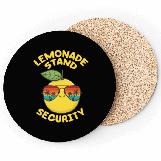 Lemonade Stand Security Cute Lemon Summer Coasters