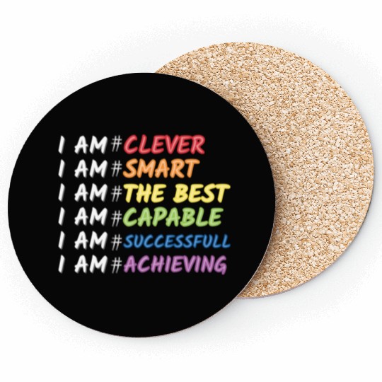 Daily Motivational Affirmation Self Love Quote Coasters