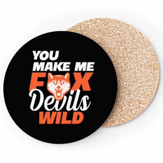 you make fox devils wild Fuchs geek Coasters