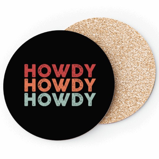 Funny Horse Racing Gift Howdy Coasters