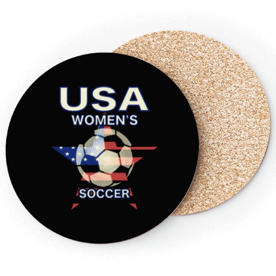 Soccer Usa Flag Coasters