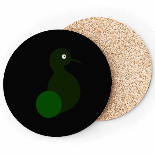 Green bird Coasters