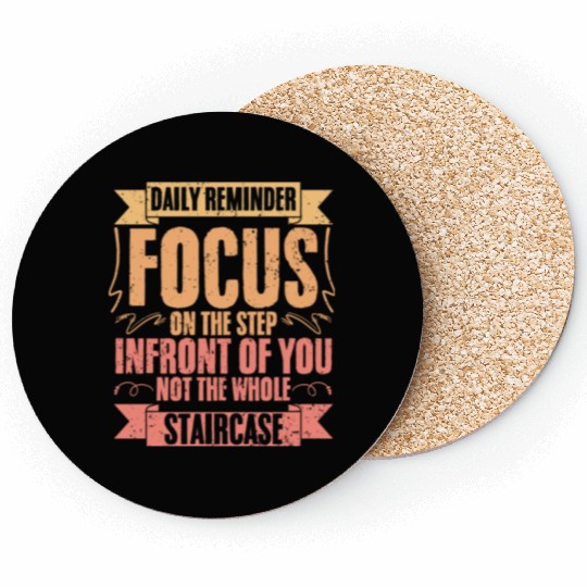 Daily Reminder Vintage Retro Affirmation A Coasters