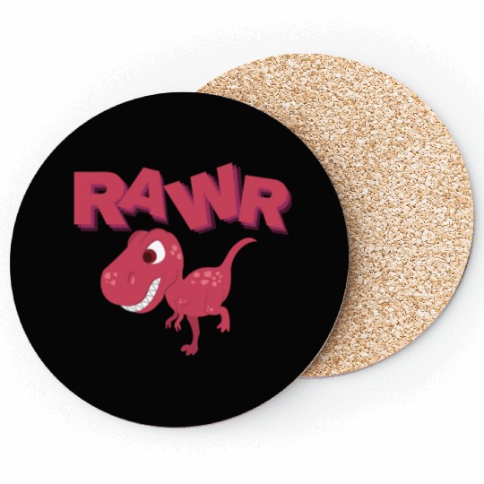 Rawr Cute Rex Dino Extinct Lover Tyrannosaurus Coasters
