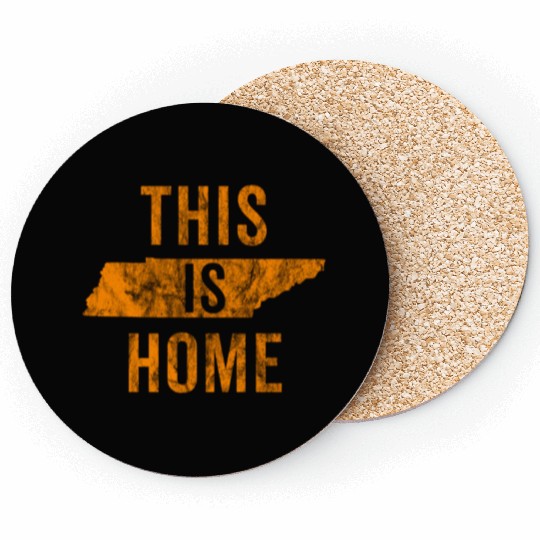 This Is Home Tennessee State Orange Proud Fan Coasters