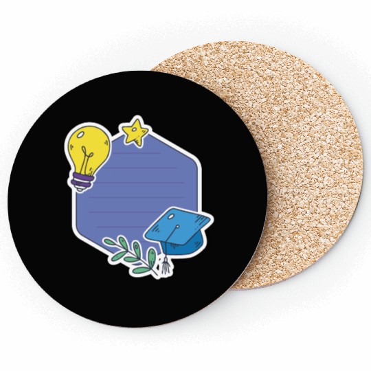 Back to School Sticker Coasters