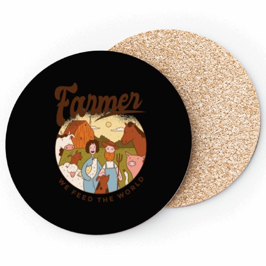 Farmer We Feed The World Coasters
