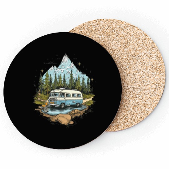 camping, nature, independent, gift Coasters