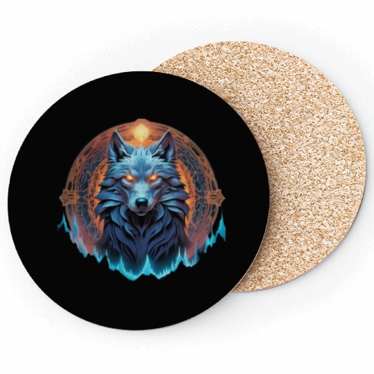 Alpha Galactic Mystical Wolf Coasters