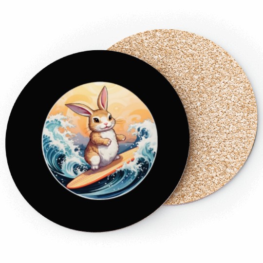 Surfboard rabbit Coasters