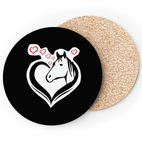 Cute horse design makes the hearts beat faster Coasters