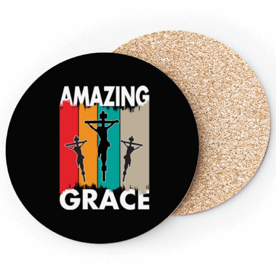 Amazing Grace Love Jesus Christian Christmas Coasters