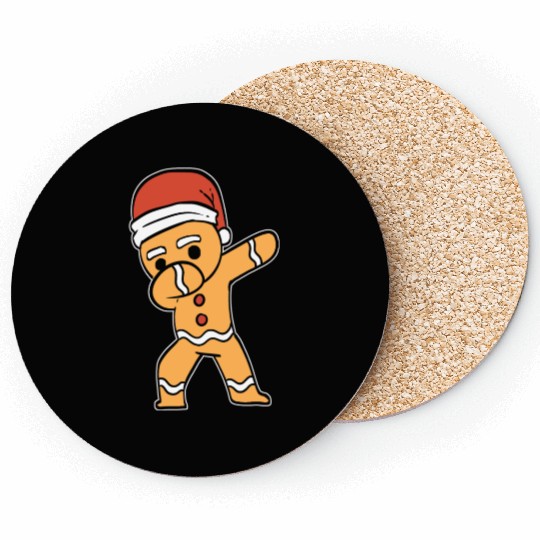 Dabbing Gingerbread Performer Gift Coasters