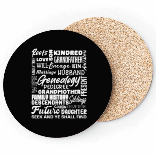 Genealogy Roots Family History Descendants Coasters