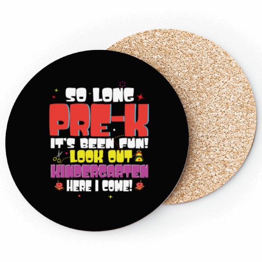 Kids So Long Pre K Kindergarten Here Graduate Coasters