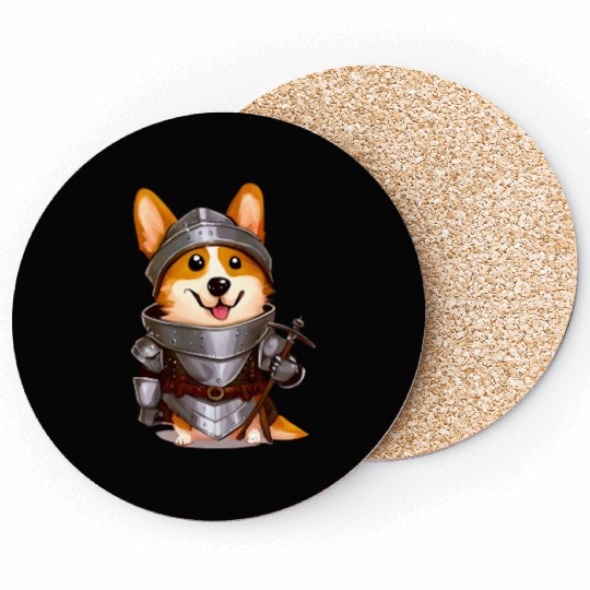 Knight Corgi Coasters