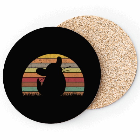 Chinchilla Retro Cotton Mouse Vintage Coasters