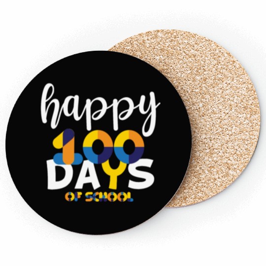 Happy 100 Days Of School Coasters Teacher Team Grade
