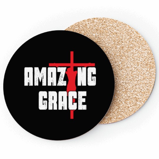 Amazing Grace Love Jesus Christian Christmas Coasters