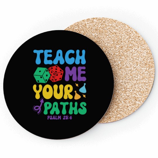 VBS Crew Teach Me Your Paths Psalm 25:4 Bible Coasters