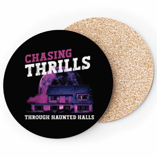 Horror Paranormal Haunted House Spooky Halloween Coasters