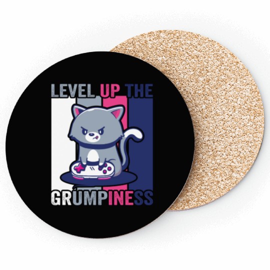 Gaming, Gaming, Video Game, Grumpy Cat Gamer Coasters