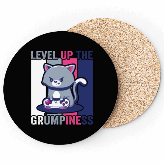 Gaming, Gaming, Video Game, Grumpy Cat Gamer Coasters