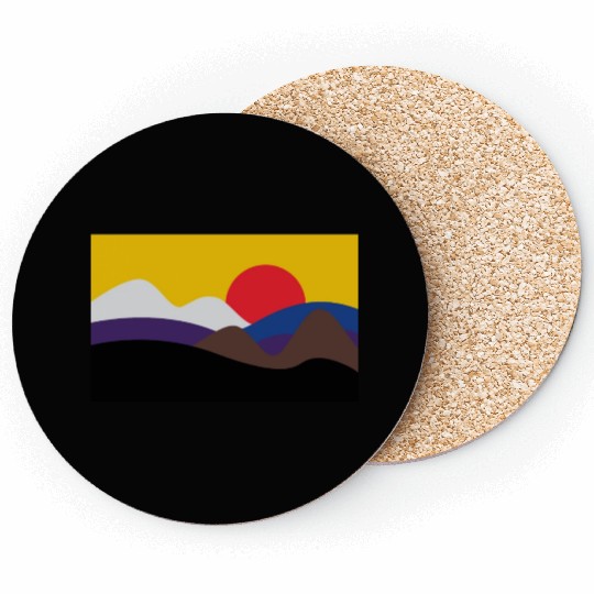 Colors of Jiu Jitsu Belts Minimalist Sun Coasters