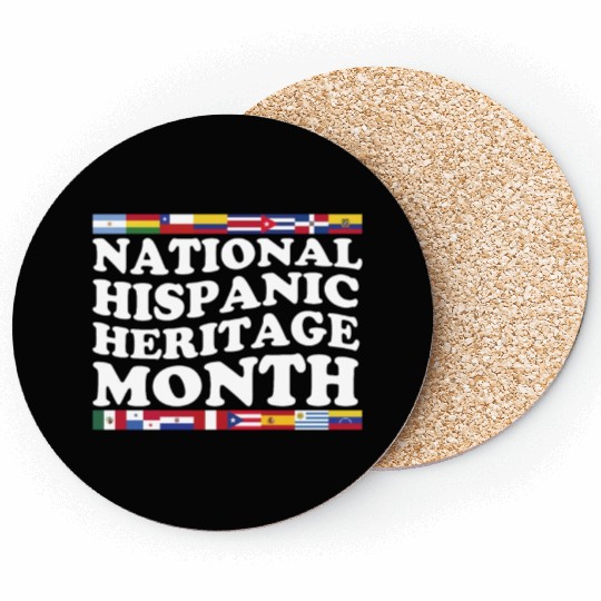 Hispanic Heritage Month National Latino Countries Coasters