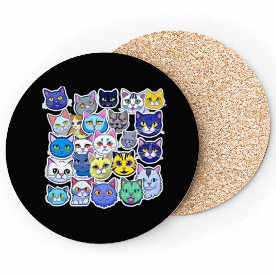 Hilarious Meme Cats: Shareable Humor Pack Coasters