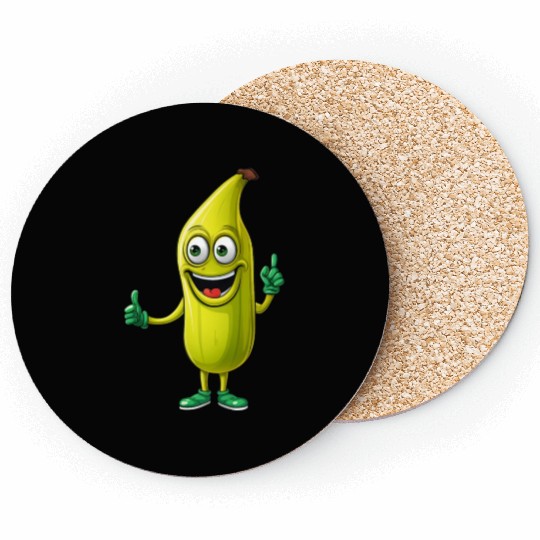 Kawaii Banana Dude: Sweet Fruit Fun Coasters