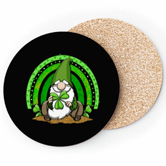 St patrick Gnome Rainbow Coasters