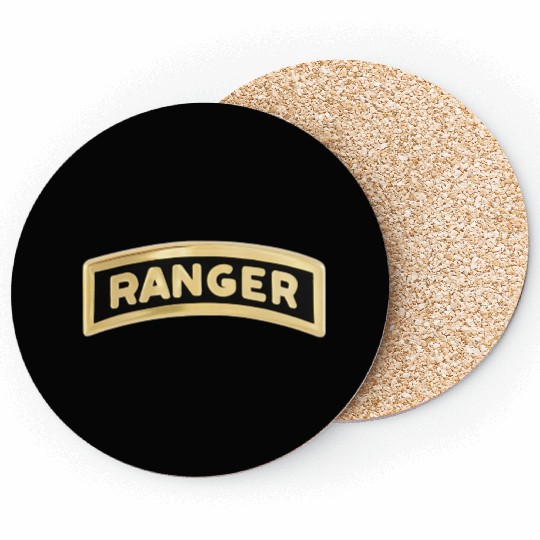 us army ranger tab enameled Coasters