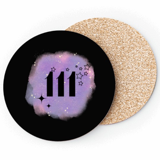 Angel Number 111 Numerology Lilac Coasters