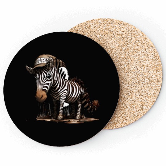 Cool and elegant punk zebra Coasters