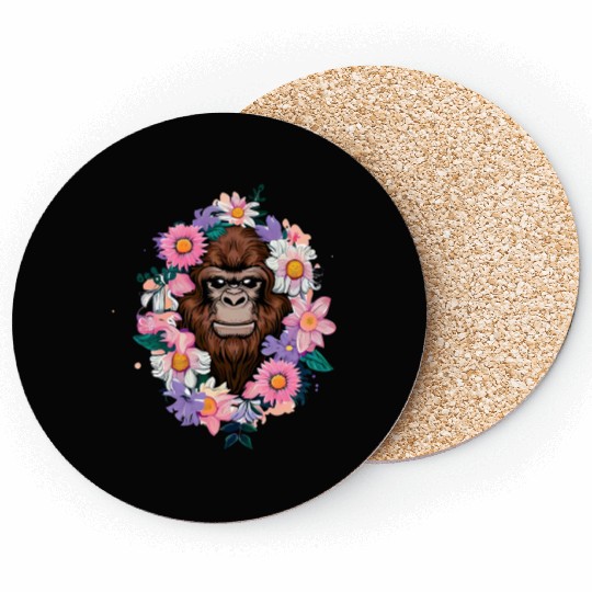 Flowery Bigfoot Coasters