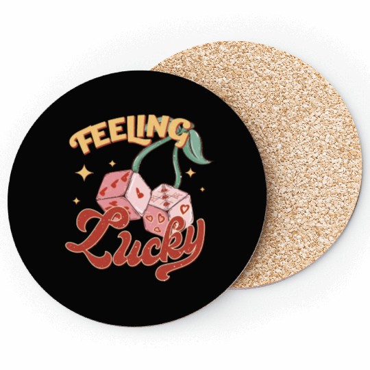 Feeling Lucky Tic Tac Toe Love Game Valentine Gift Coasters