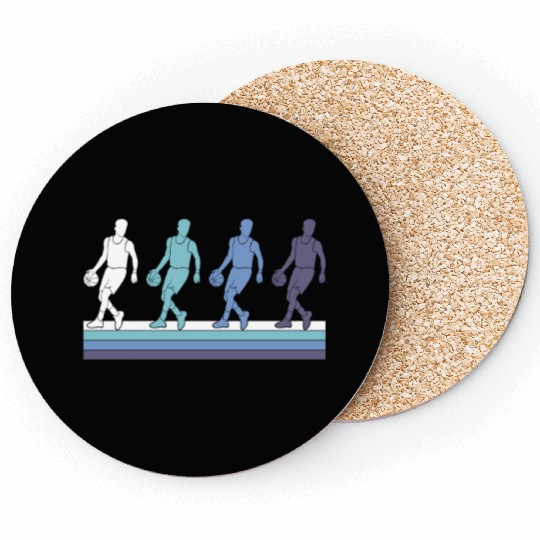 Basketball Player Silhouettes Coasters