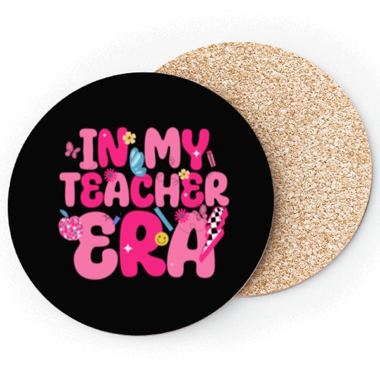 In My Teacher Era Best Teacher Appreciation Retro Coasters