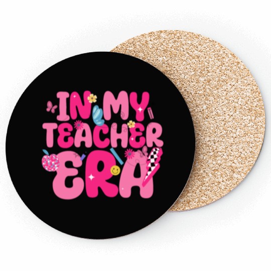 In My Teacher Era Best Teacher Appreciation Retro Coasters