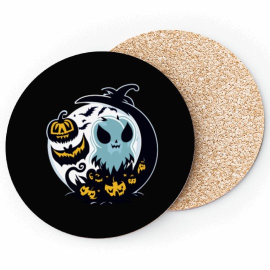 Cute Halloween Ghost Coasters