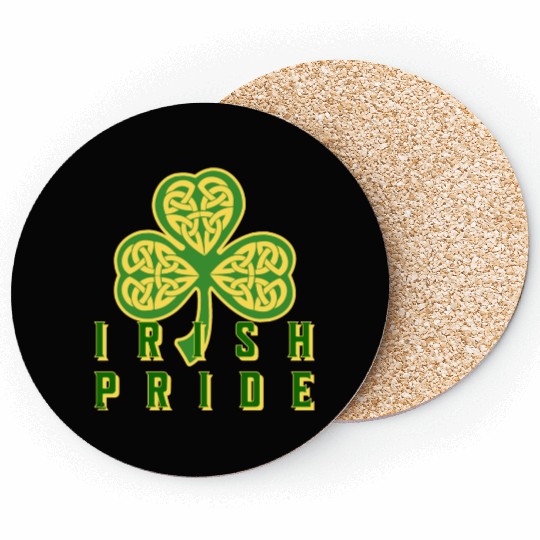 Irish Pride Clover Shamrock St Patricks Coasters