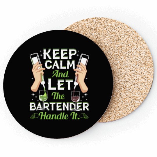 Bartender Handling Coasters