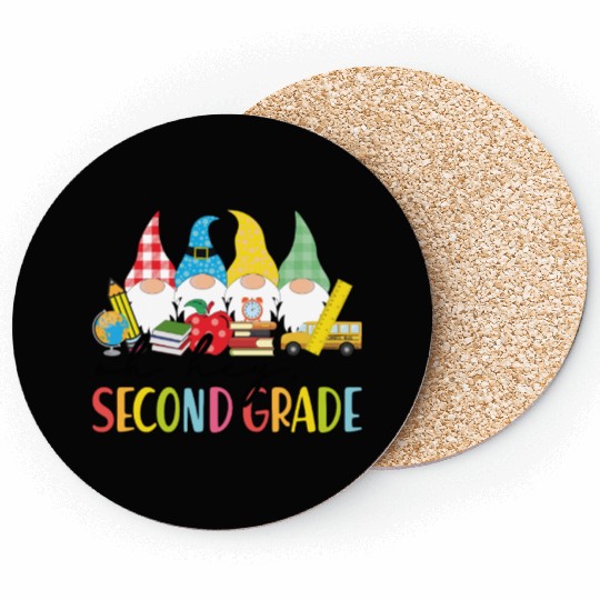 Oh Hey Second Grade Gnomes Student 2nd Grade Back Coasters