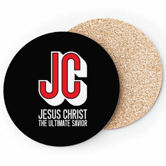 JC Jesus Christ TheSavior Love Jesus Christian Coasters