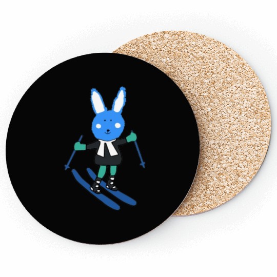 blue rabbit skiing Coasters