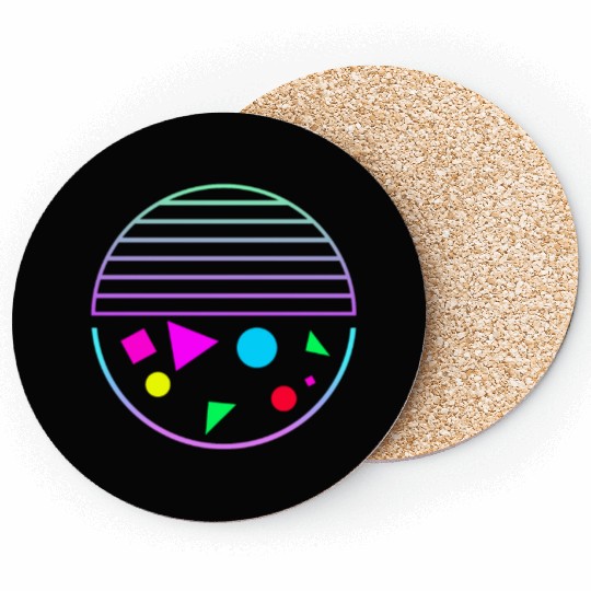 Retro sunset style 80s Coasters