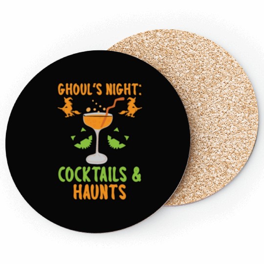 Ghouls' Night: Cocktails & Haunts Halloween Coasters
