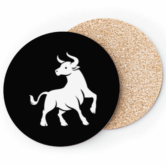Taurus Zodiac Symbol Astrological Sign Coasters