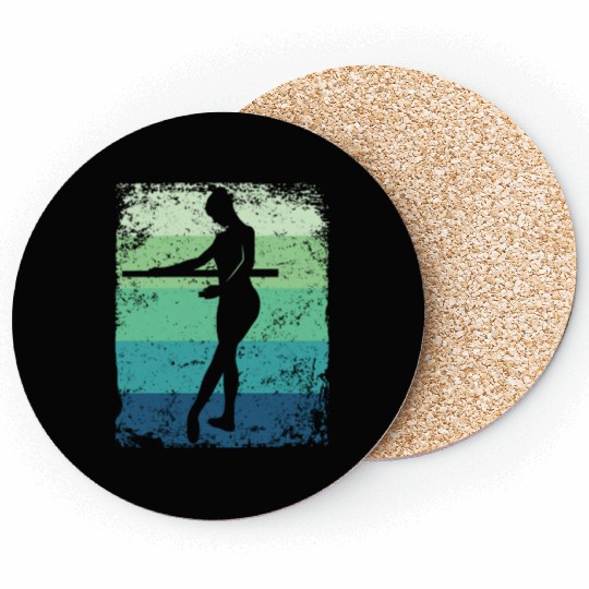 Ballet Dancer Vintage Woman Ballerina Coasters